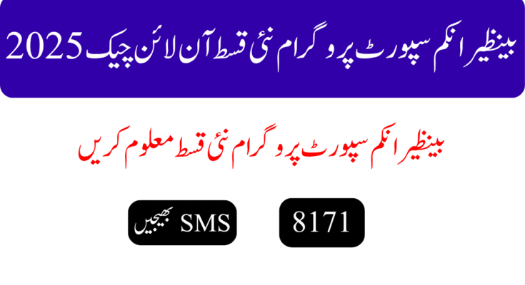 بینظیر انکم سپورٹ پروگرام نئی قسط آن لائن چیک